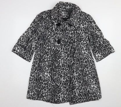 Womens UK Size 10 Atmosphere Black Trench Coat