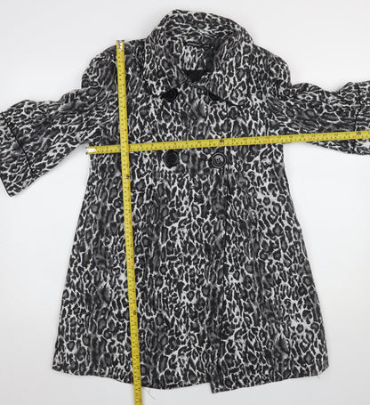 Womens UK Size 10 Atmosphere Black Trench Coat