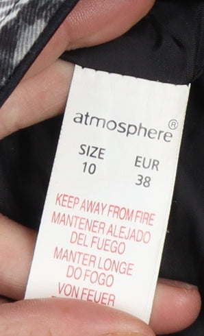 Womens UK Size 10 Atmosphere Black Trench Coat
