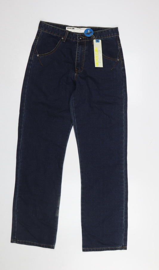 Mens UK Size 50 Nickelson Regular Fit Straight Blue Jeans