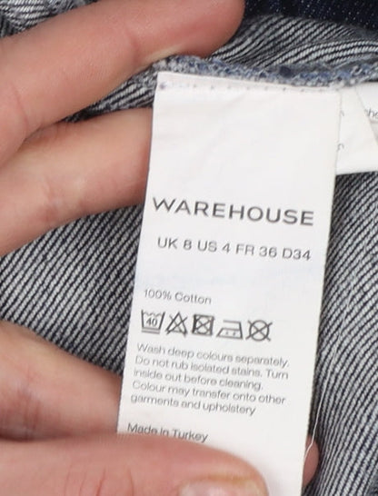 Womens UK Size 8 Warehouse Shirt Dress
