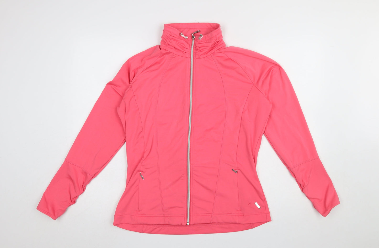 Womens UK Size M Green Lamb Pink Full Zip Sweatshirt