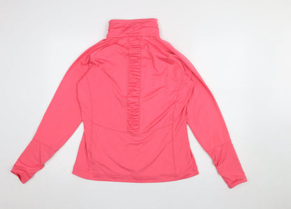 Womens UK Size M Green Lamb Pink Full Zip Sweatshirt