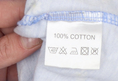 Womens UK Size 16 Paco Boutique Blue Basic Button-Up