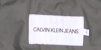 Womens UK Size 12 Calvin Klein Jeans Green Puffer Jacket