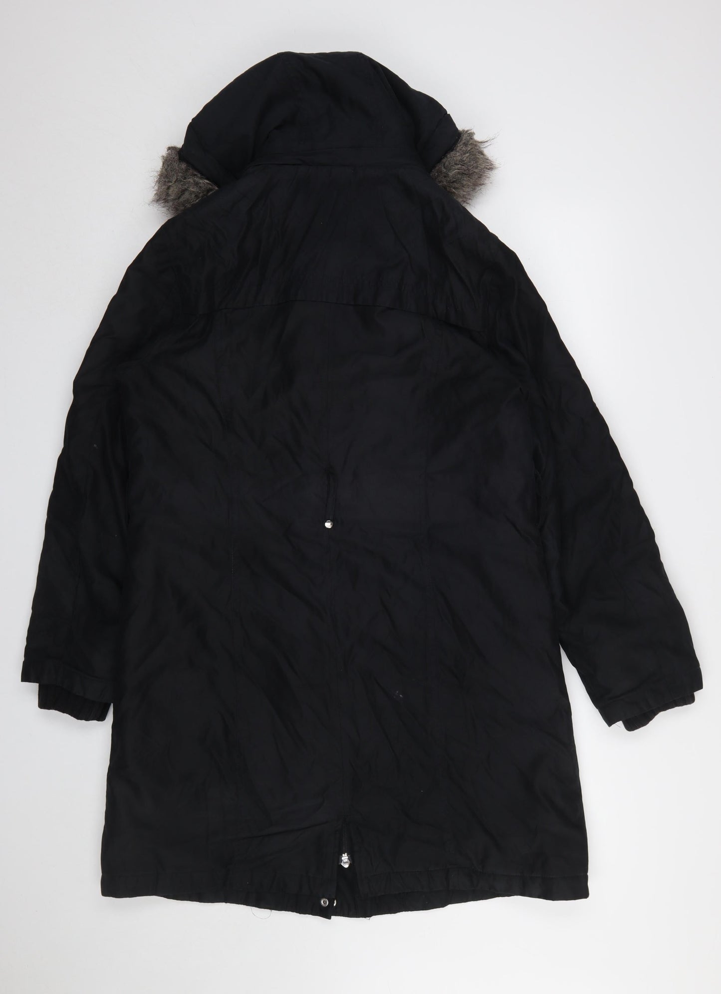 Womens UK Size M Marks and Spencer Black Parka Coat