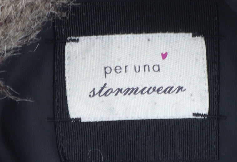 Womens UK Size M Marks and Spencer Black Parka Coat