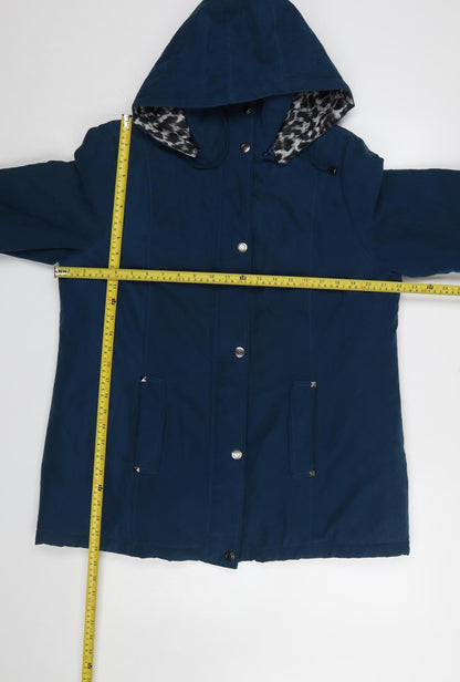 Womens UK Size 14 Finesse Blue Parka Coat