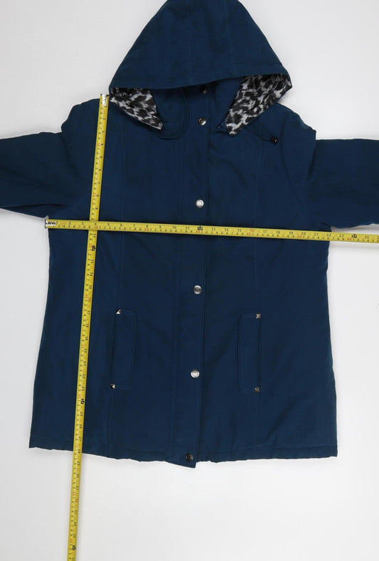 Womens UK Size 14 Finesse Blue Parka Coat