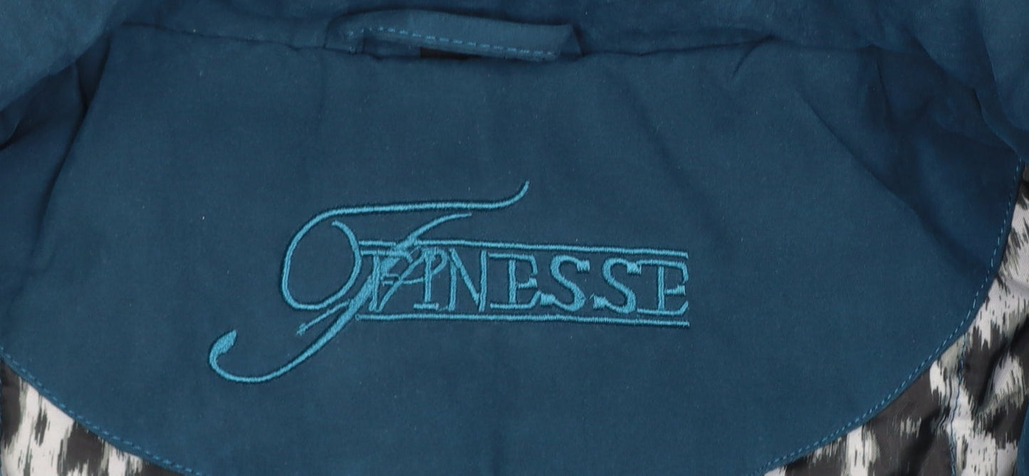 Womens UK Size 14 Finesse Blue Parka Coat