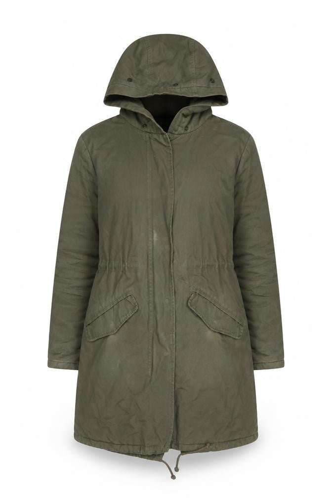 Womens UK Size 10 New Look Green Parka Coat