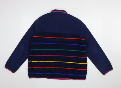 Mens UK Size XL Lands' End Blue Henley Sweatshirt