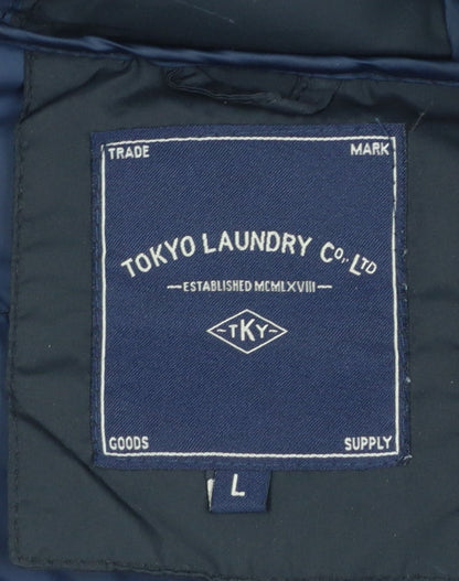 Mens UK Size L Tokyo Laundry Black Puffer Jacket