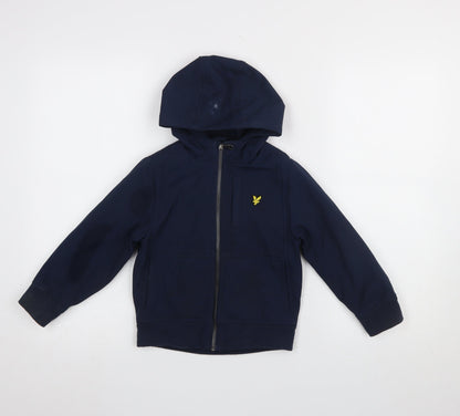 Boys UK Size 5-6 Years Lyle & Scott Blue Windbreaker Coat