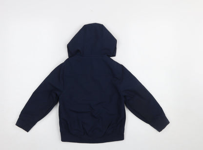 Boys UK Size 5-6 Years Lyle & Scott Blue Windbreaker Coat