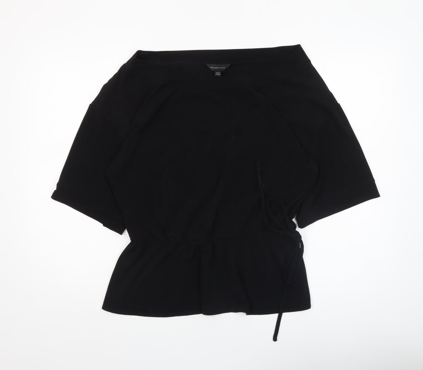 Womens UK Size 14 Roland Klein Black Tunic Blouse