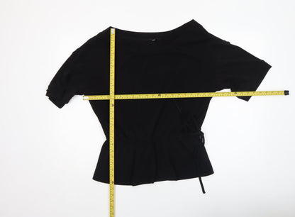 Womens UK Size 14 Roland Klein Black Tunic Blouse