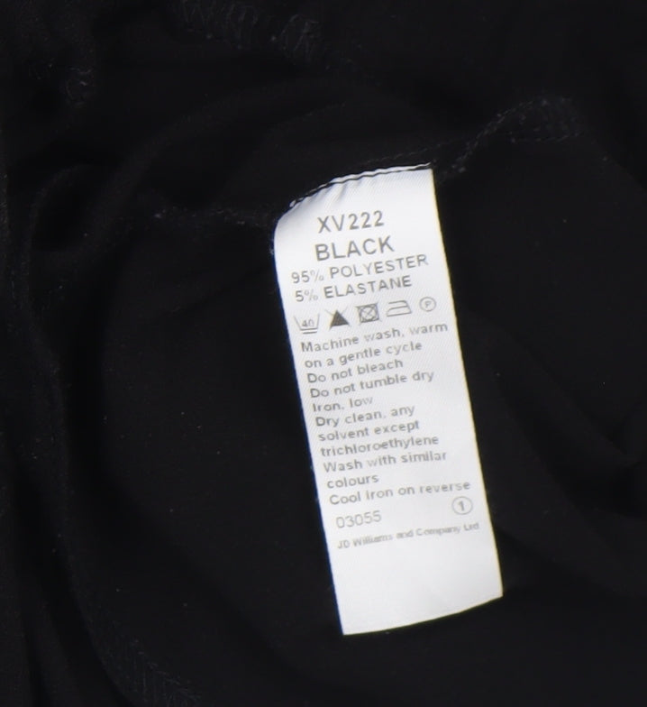 Womens UK Size 14 Roland Klein Black Tunic Blouse