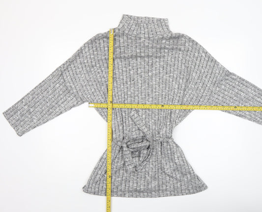 Womens UK Size 16 Quiz Grey Tunic Blouse