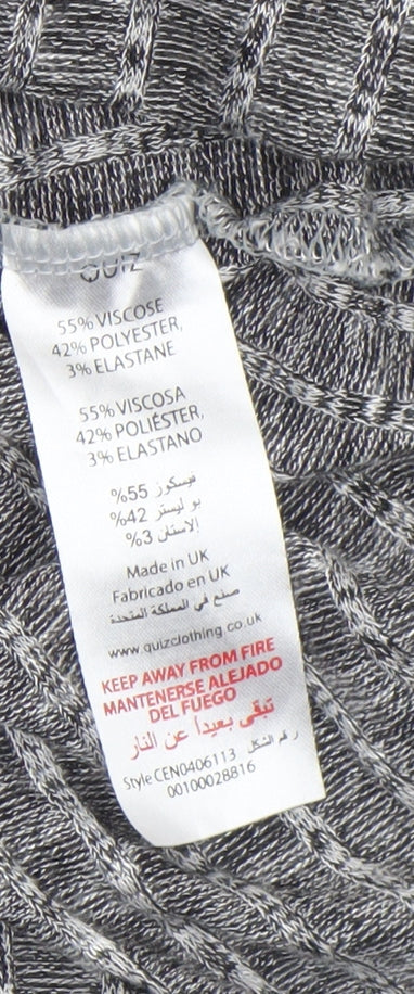 Womens UK Size 16 Quiz Grey Tunic Blouse