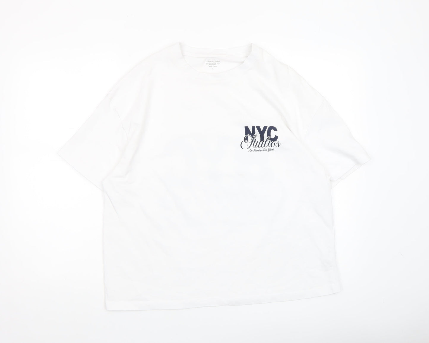 Womens UK Size L Dunnes Stores White Basic T-Shirt