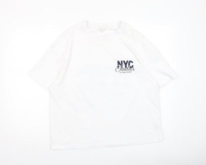Womens UK Size L Dunnes Stores White Basic T-Shirt