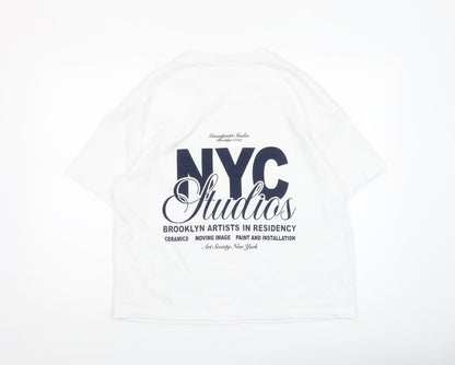Womens UK Size L Dunnes Stores White Basic T-Shirt