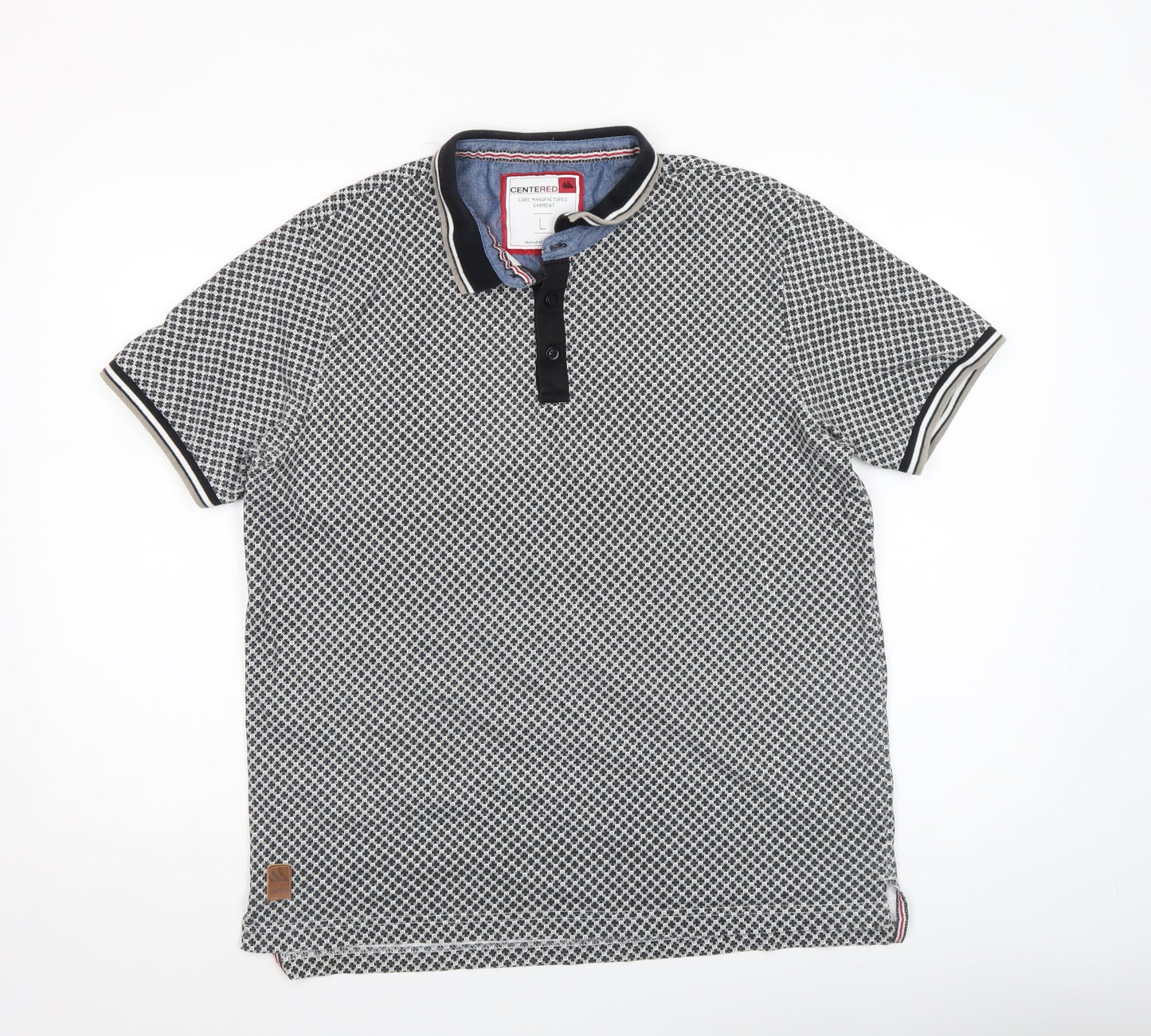 Mens UK Size L CENTERED 100% Cotton Polo Shirt