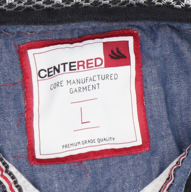 Mens UK Size L CENTERED 100% Cotton Polo Shirt