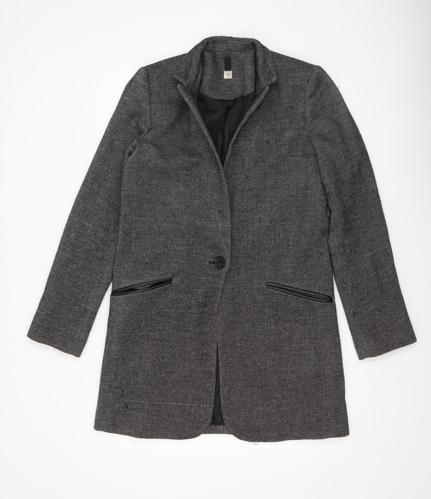 Womens UK Size S Mango Regular Grey Blazer