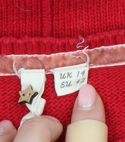 Womens UK Size 14 White Stuff Red Pullover Jumper