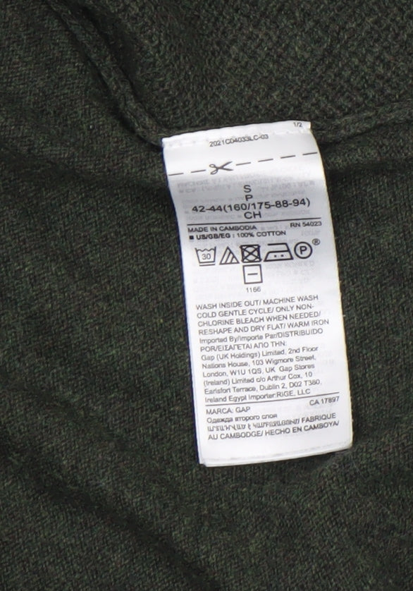 Womens UK Size S Gap Green Cardigan Jumper