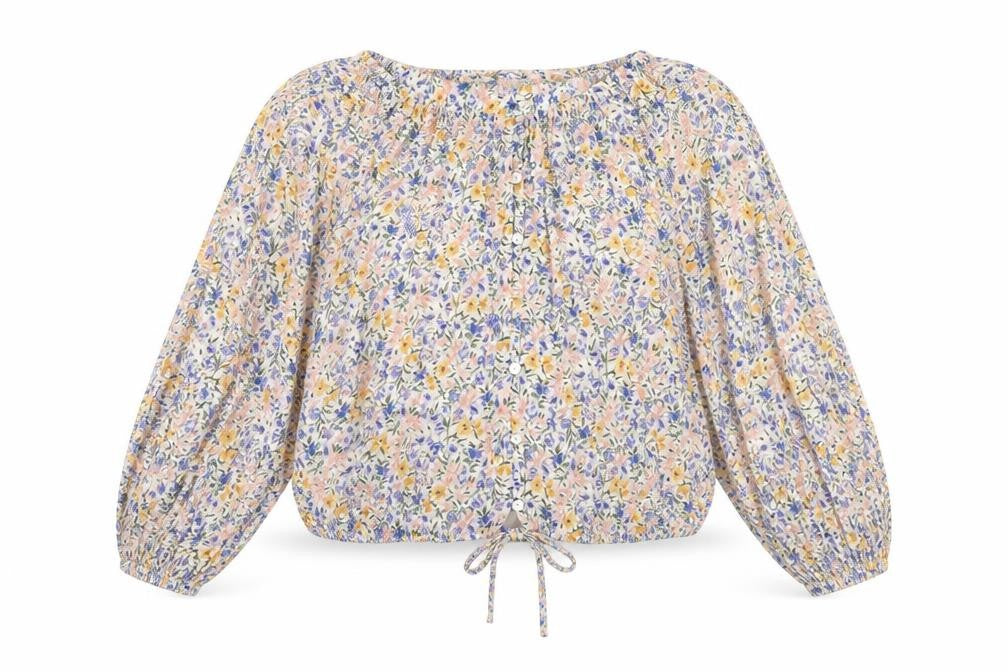 Womens UK Size M MNG Multicoloured Cropped Blouse