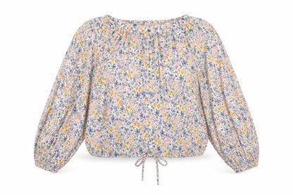 Womens UK Size M MNG Multicoloured Cropped Blouse