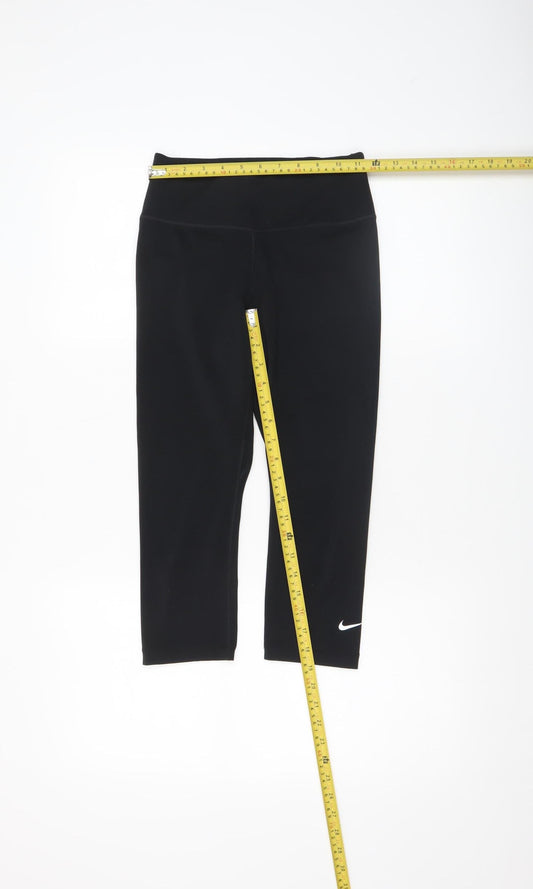 Womens UK Size XS Nike Slim Fit Capri Black Leggings