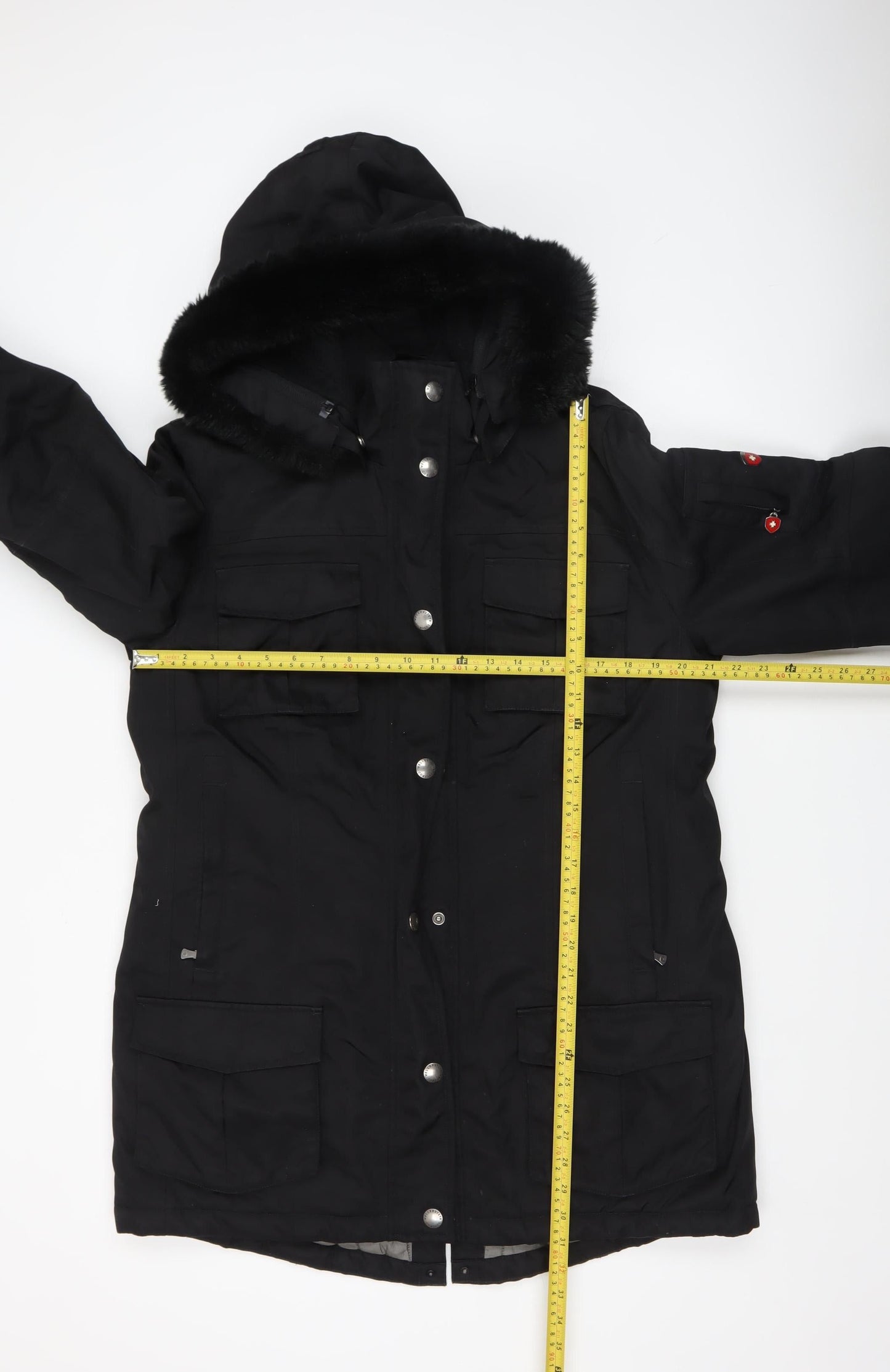 Womens UK Size L Wellensteyn Black Parka Coat
