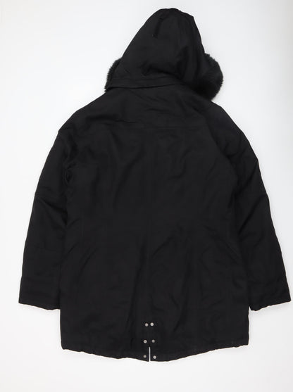 Womens UK Size L Wellensteyn Black Parka Coat