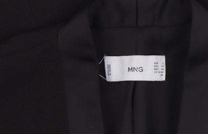 Mango Womens Black XS Tuxedo Blazer Jacket Polyester Blend