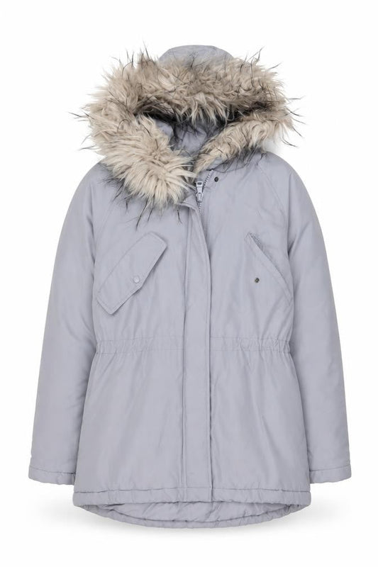 Womens UK Size 8 H&M Grey Parka Coat