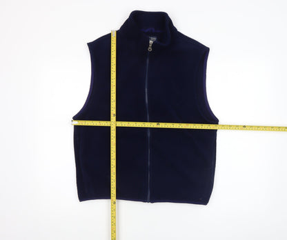 Lands' End Unisex Blue Fleece Zip Waistcoat Bodywarmer S