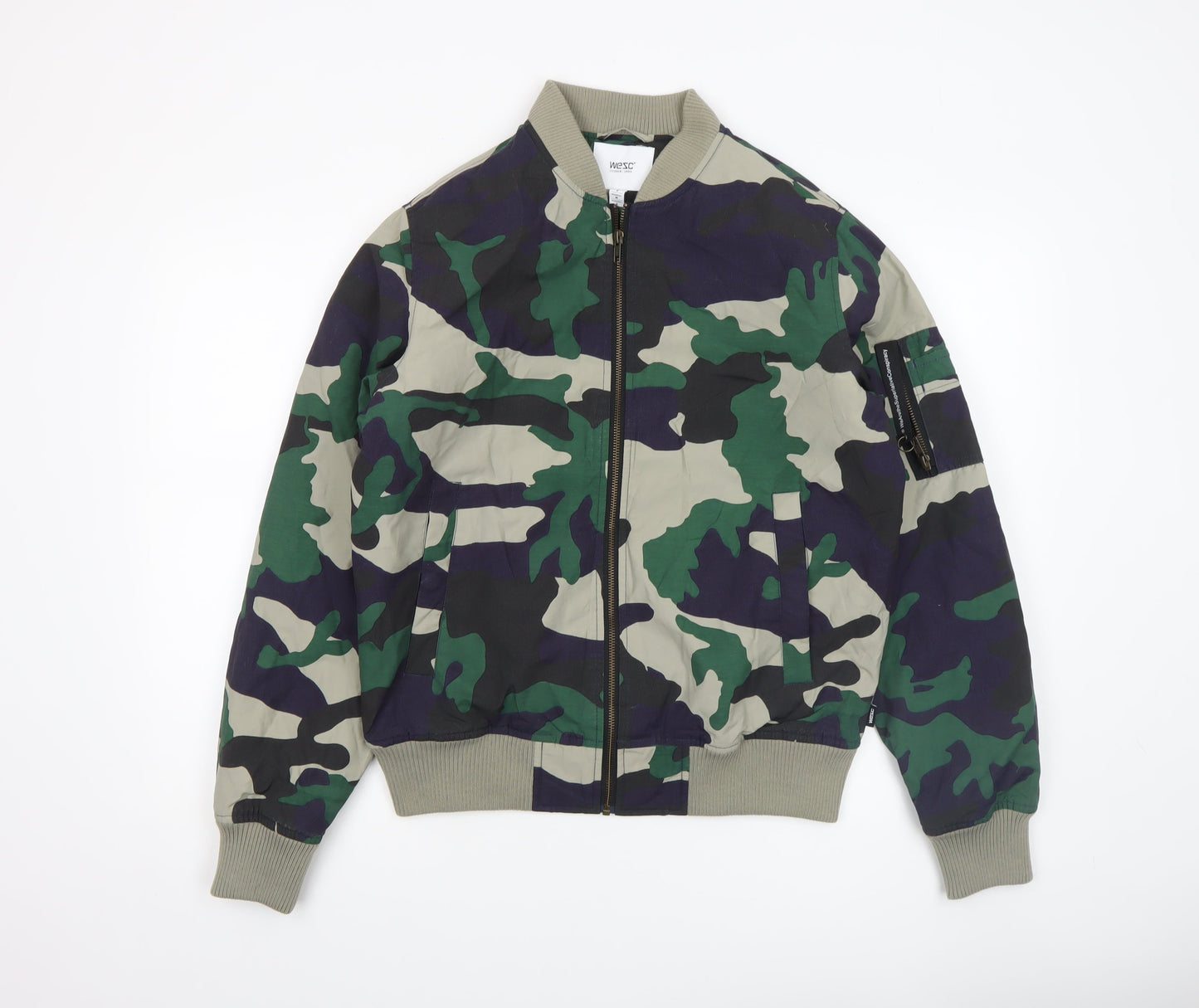 Womens UK Size M WeSC Green Bomber Jacket