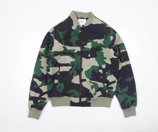 Womens UK Size M WeSC Green Bomber Jacket