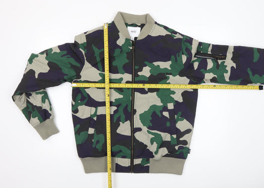 Womens UK Size M WeSC Green Bomber Jacket
