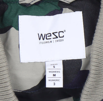 Womens UK Size M WeSC Green Bomber Jacket