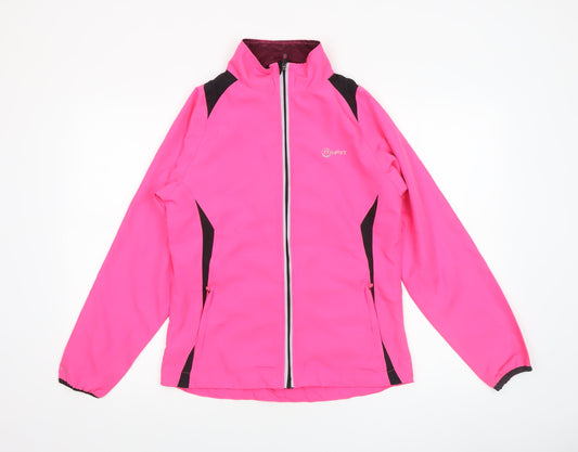 Womens UK Size 8 Mi-Fit Pink Windbreaker Coat