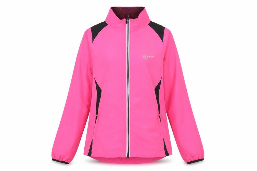 Womens UK Size 8 Mi-Fit Pink Windbreaker Coat