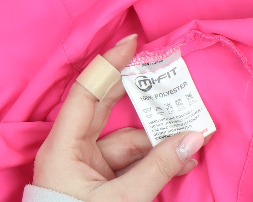 Womens UK Size 8 Mi-Fit Pink Windbreaker Coat