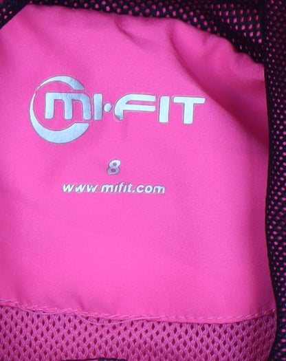 Womens UK Size 8 Mi-Fit Pink Windbreaker Coat