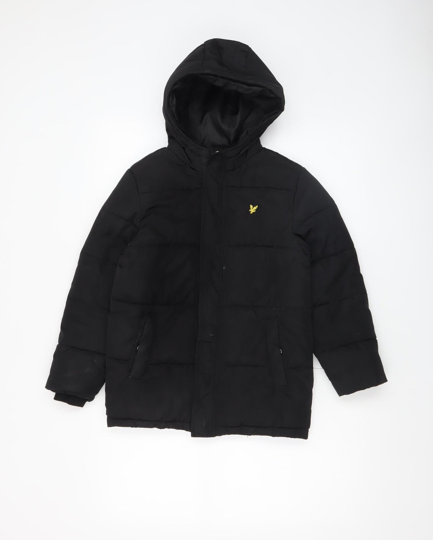 Boys UK Size 7-8 Years Lyle & Scott Junior Black Puffer Jacket