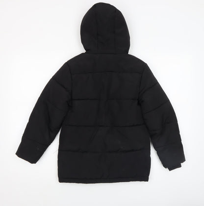 Boys UK Size 7-8 Years Lyle & Scott Junior Black Puffer Jacket